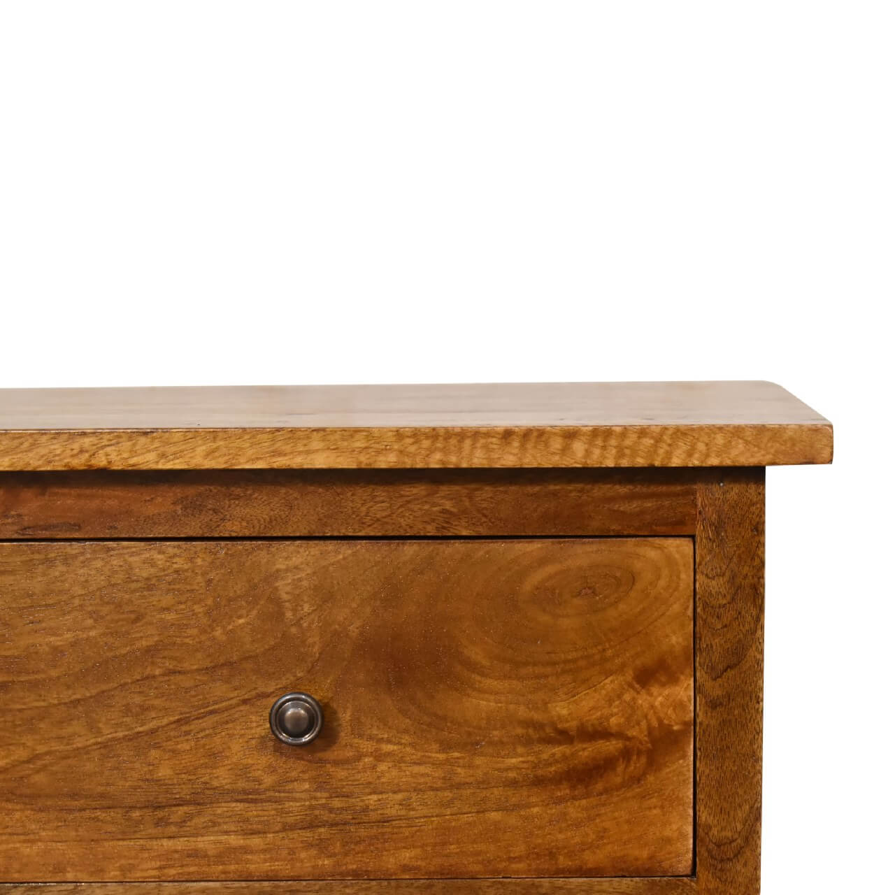 Chestnut finish bedside table mango wood