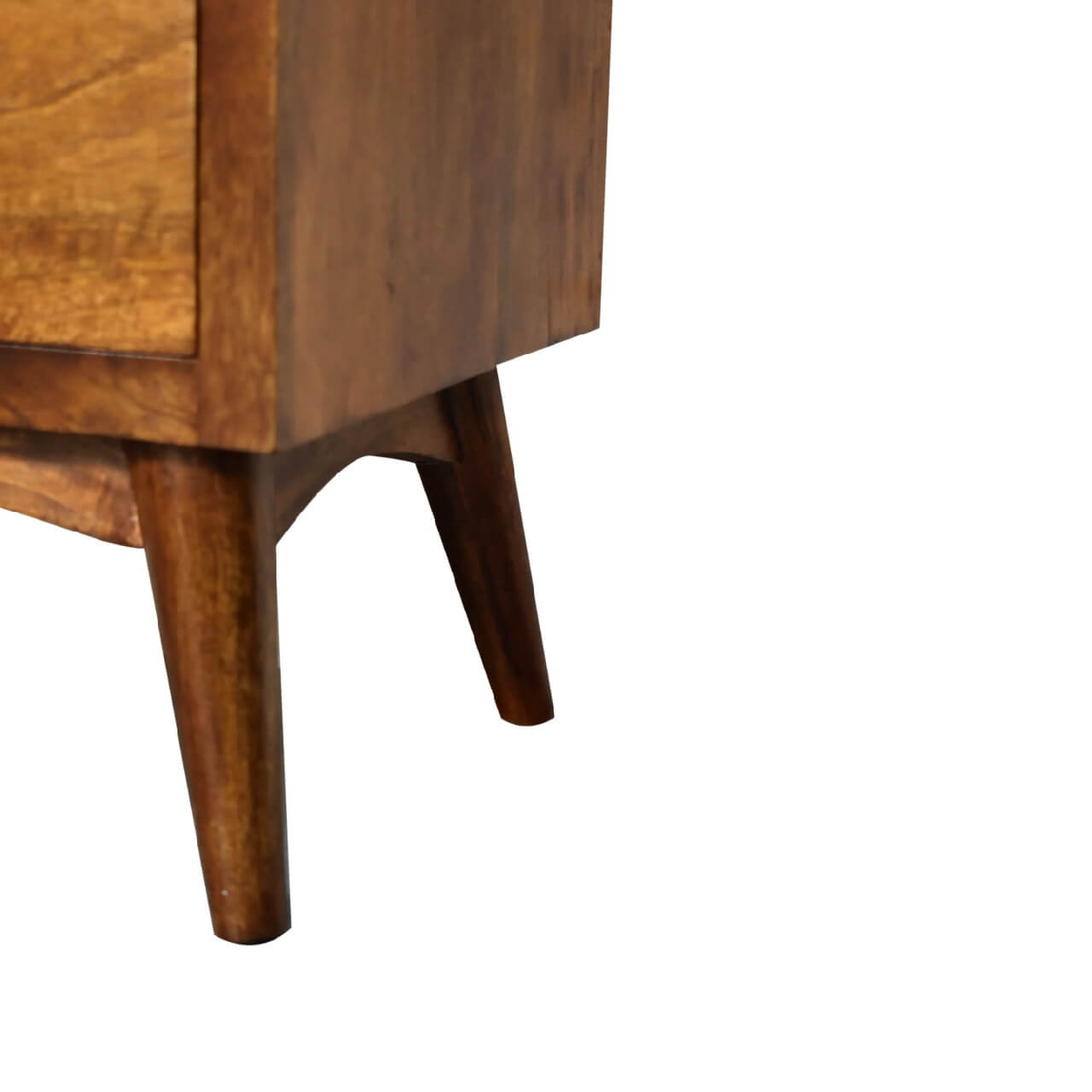 Chestnut finish bedside table mango wood