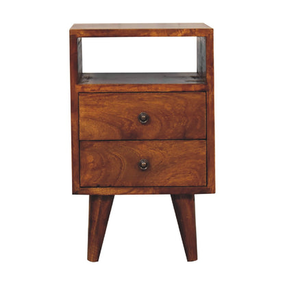 Small Chestnut bedside table mango wood