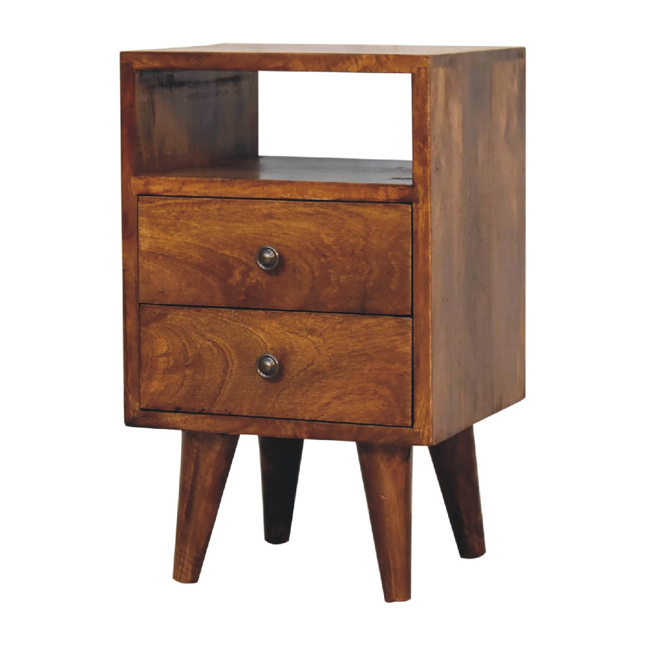 Small Chestnut bedside table mango wood