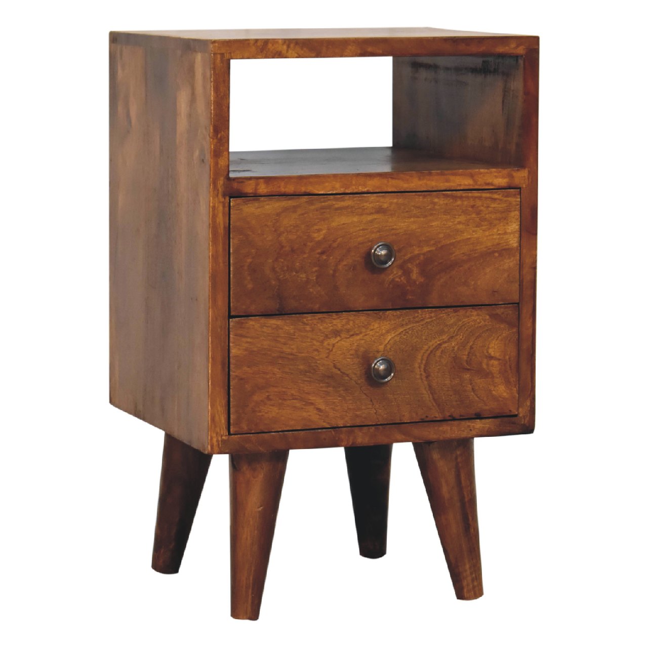 Small Chestnut bedside table mango wood