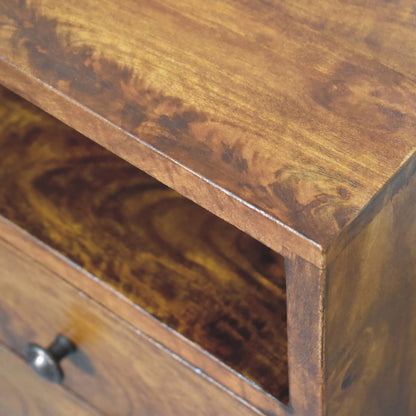 Small Chestnut bedside table mango wood