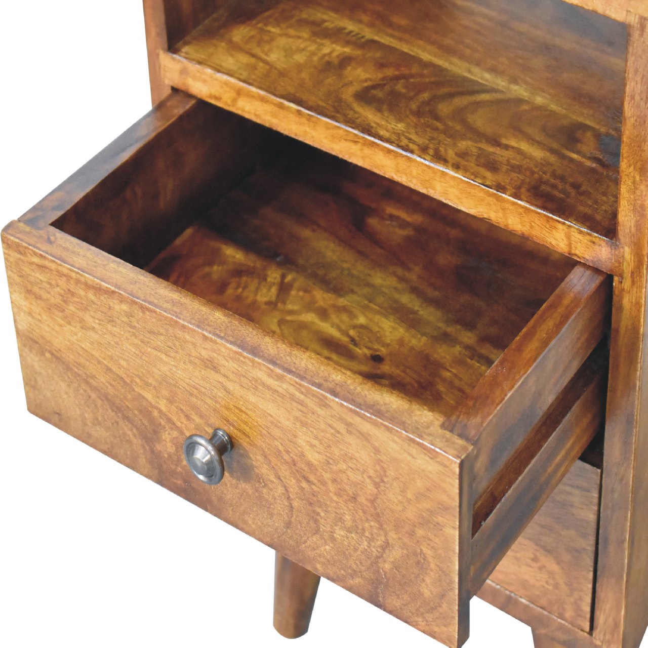 Small Chestnut bedside table mango wood