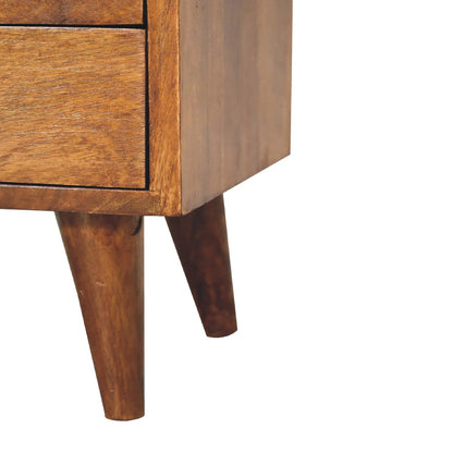 Small Chestnut bedside table mango wood