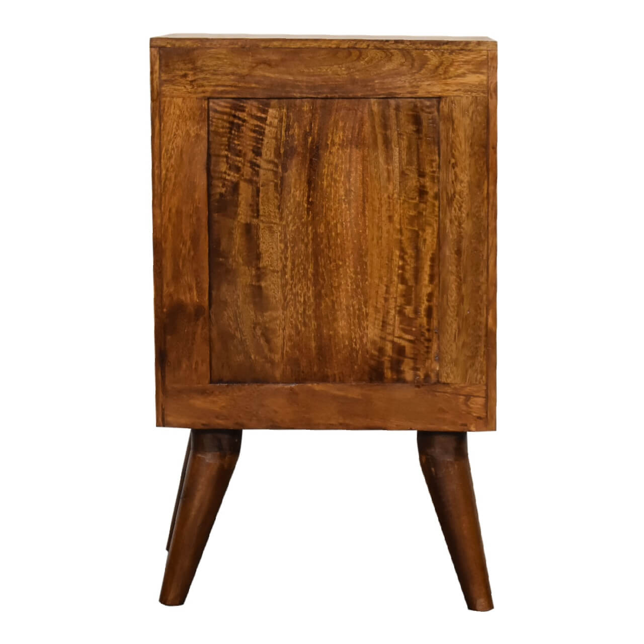 Nordic bedside table Mango Wood Chestnut finish 4 Drawers