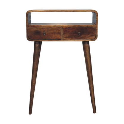 Mango wood small grey wash console table