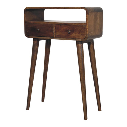 Mango wood small grey wash console table