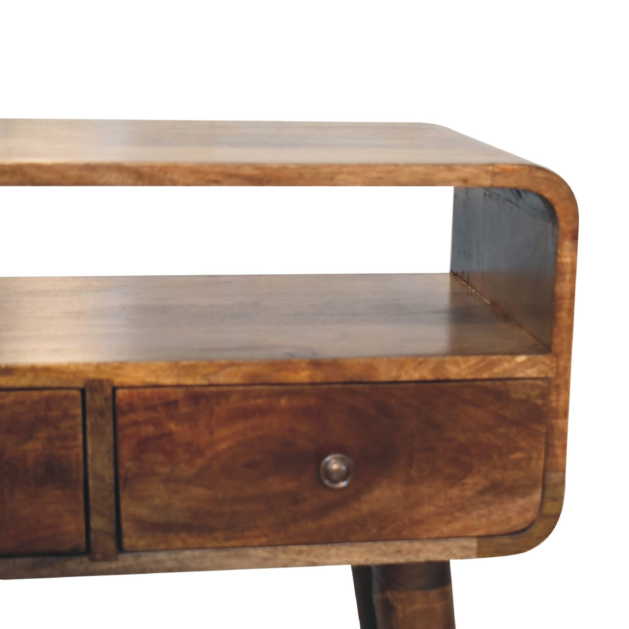 Mango wood small grey wash console table