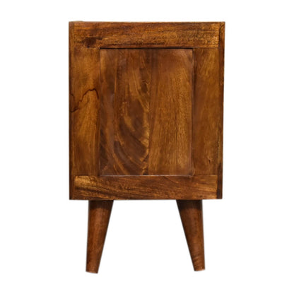 Sunrise brass plated mango wood bedside table