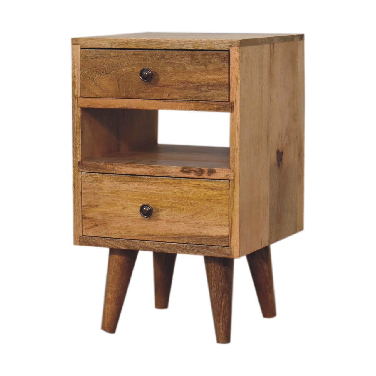 Cut-Out Small Nightstand mango wood