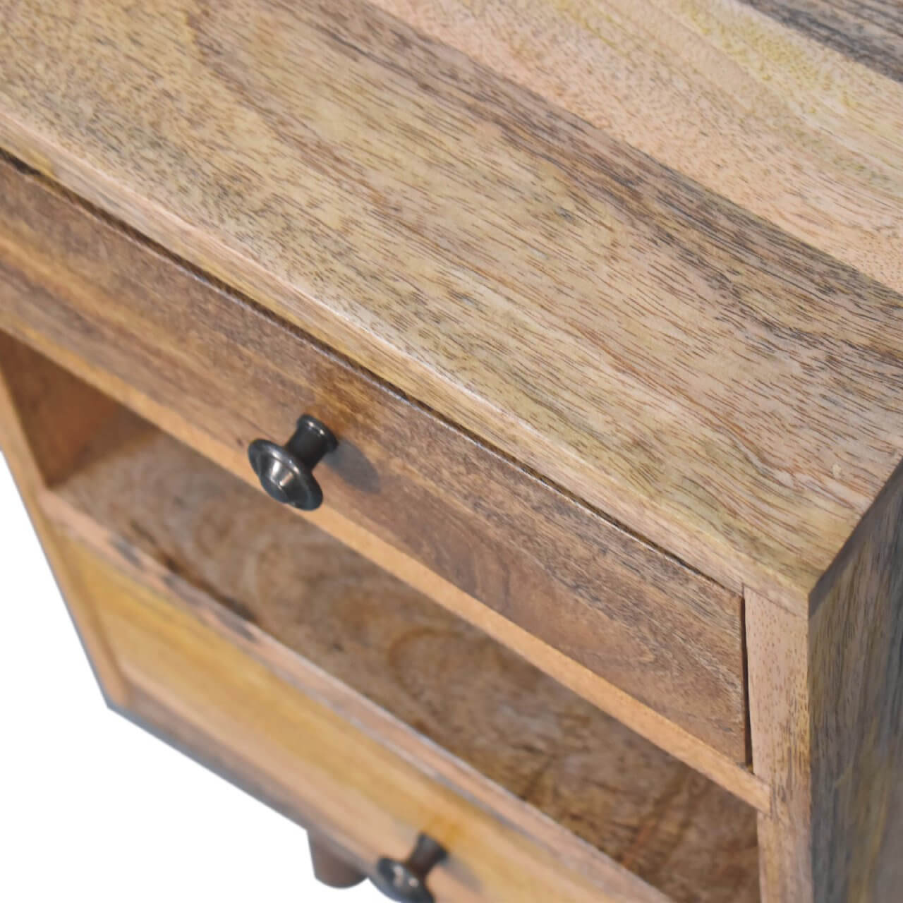 Cut-Out Small Nightstand mango wood