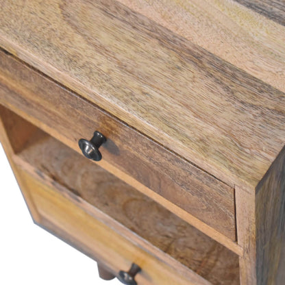 Cut-Out Small Nightstand mango wood