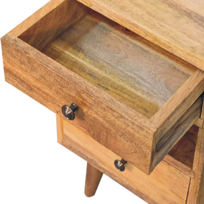 Cut-Out Small Nightstand mango wood