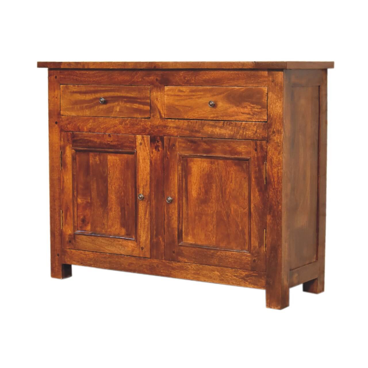 Chestnut finish mango wood cabinet