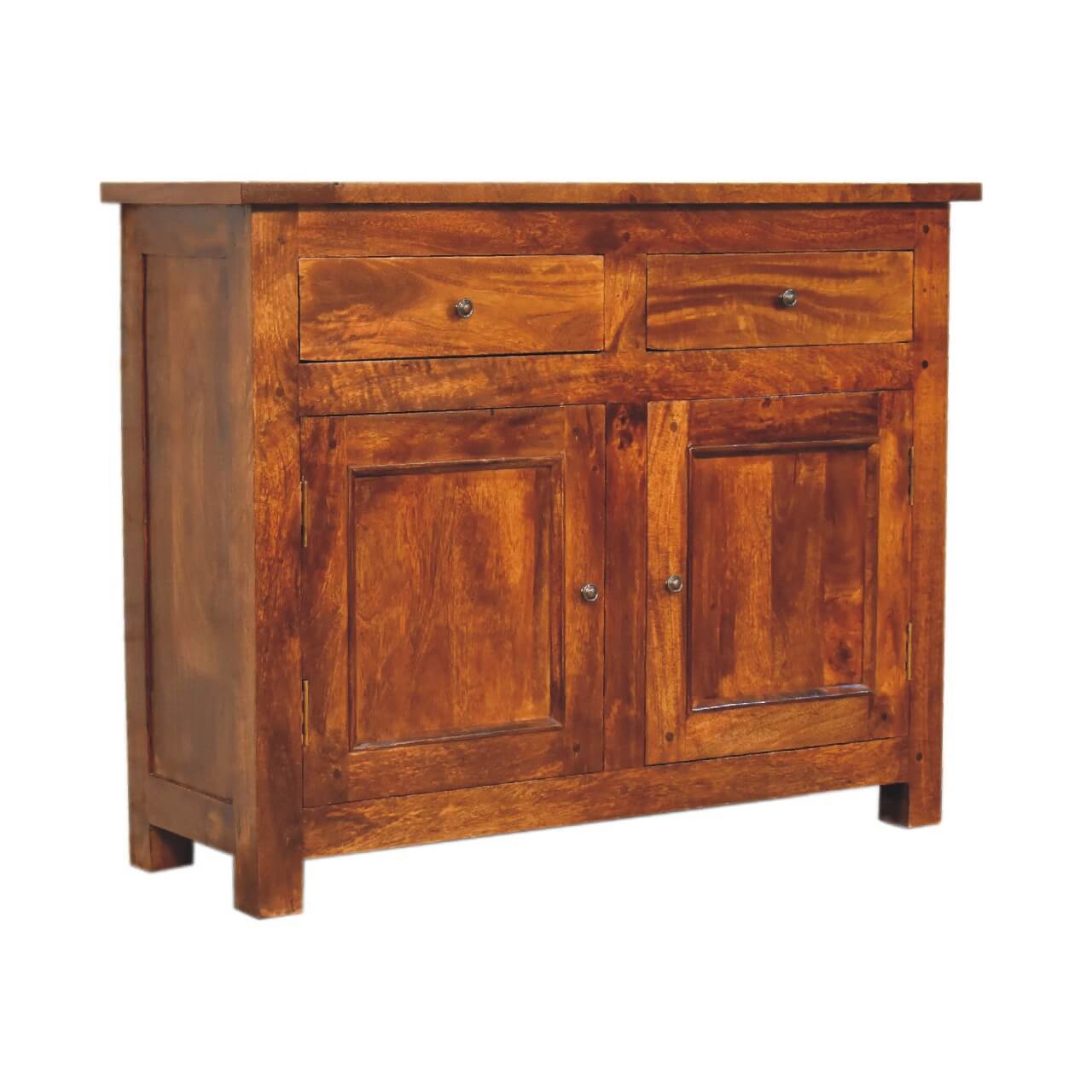 Chestnut finish mango wood cabinet