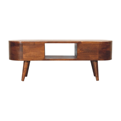 Chestnut finish mango wood tv Stand