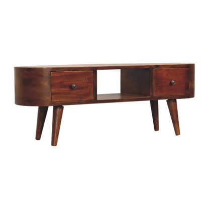 Chestnut finish mango wood tv Stand