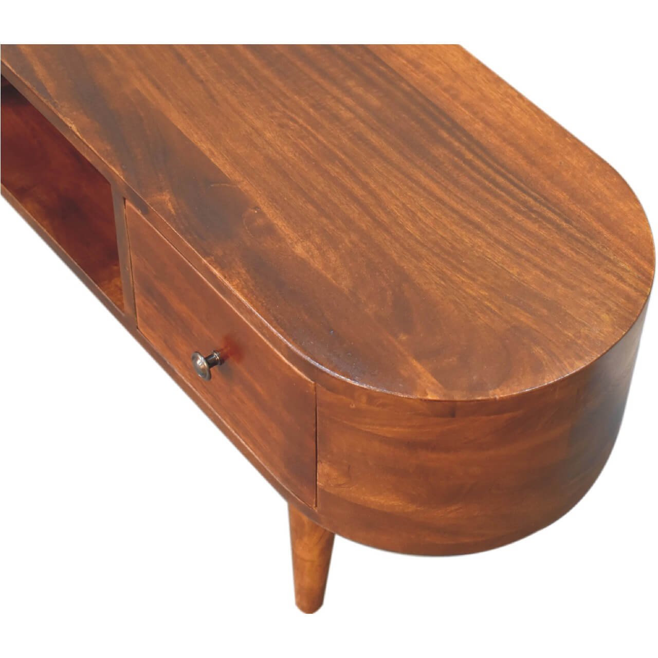 Chestnut finish mango wood tv Stand