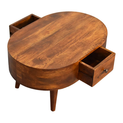 Small Coffee Table in Chestnut finish, Mango Wood