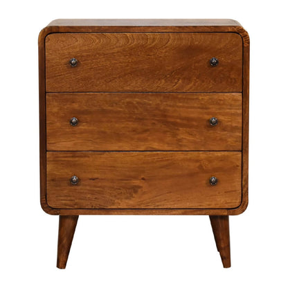 Small chest of drawers mango wood, with 3 drawers