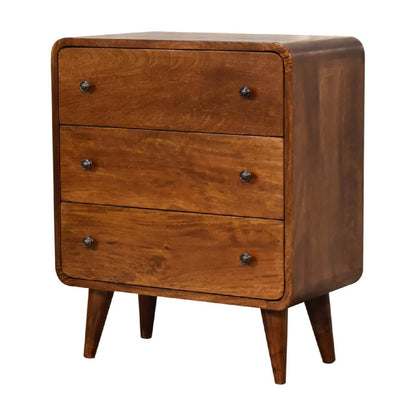 Small chest of drawers mango wood, with 3 drawers