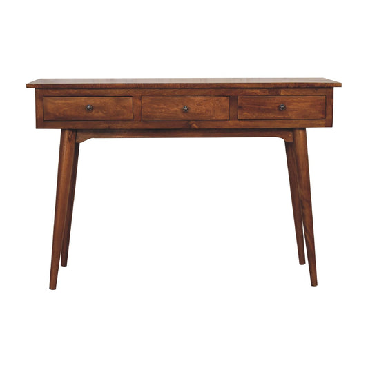 Console table with 3 drawers mango wood