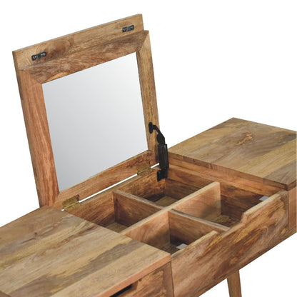 Dressing table with mirror made from mango wood