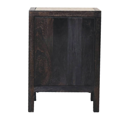 Faux Leather Bedside, Ash Black