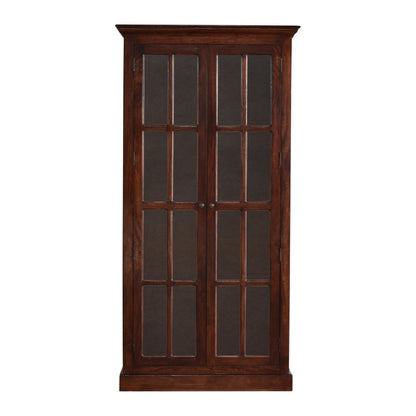 Cherry finish glazed  cabinet