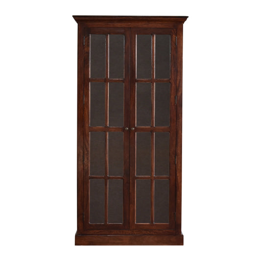 Cherry finish glazed  cabinet