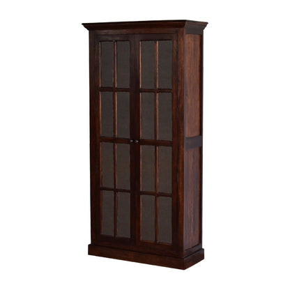 Cherry finish glazed  cabinet