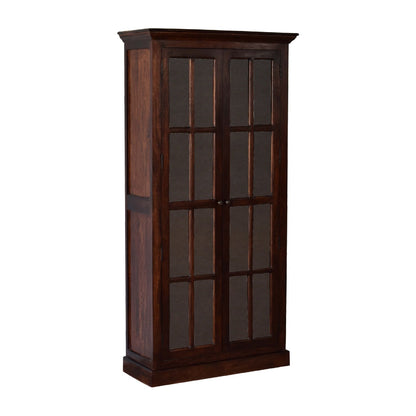 Cherry finish glazed  cabinet