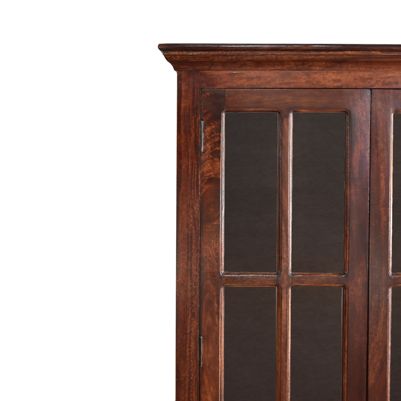 Cherry finish glazed  cabinet