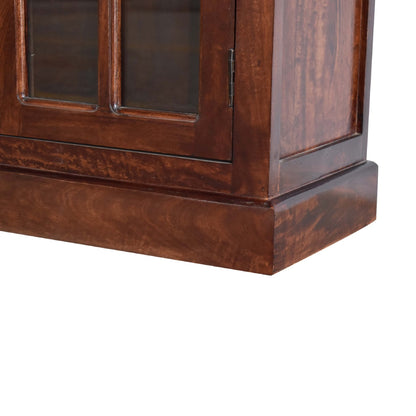 Cherry finish glazed  cabinet