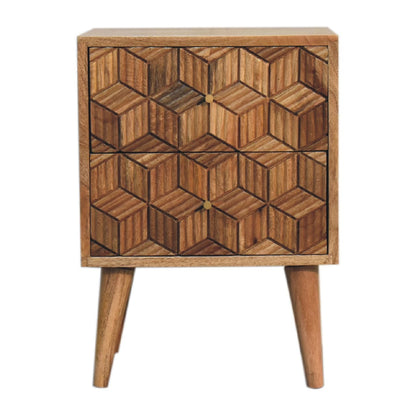 Mango wood bedside table