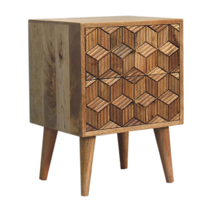 Mango wood bedside table