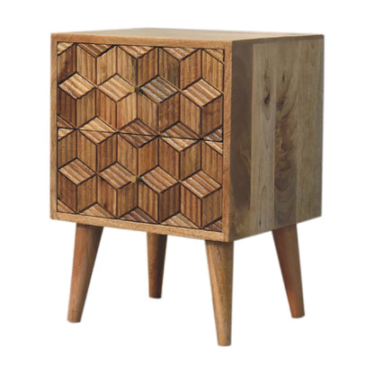 Mango wood bedside table