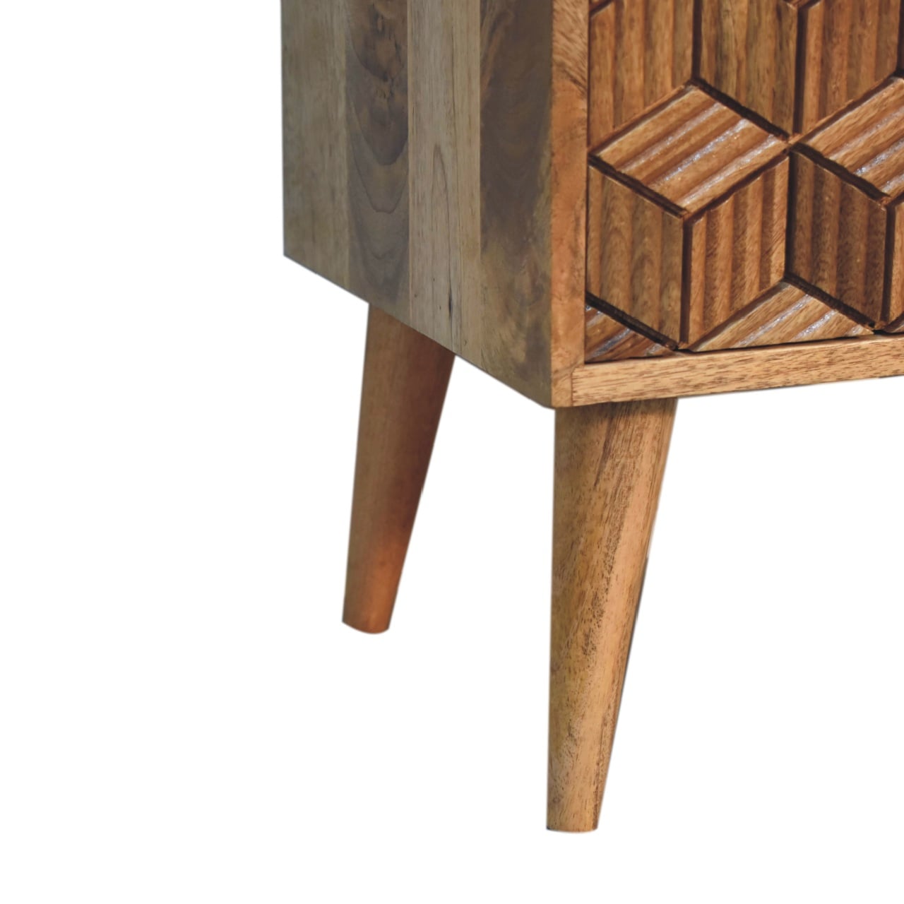 Mango wood bedside table