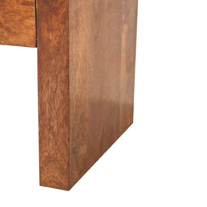 Bedside table made from mango Wood in chestnut finish