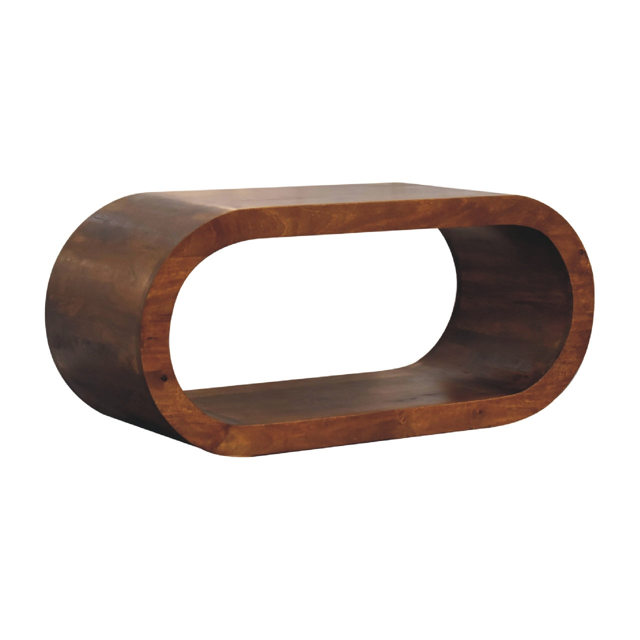 Round tv unit mango wood