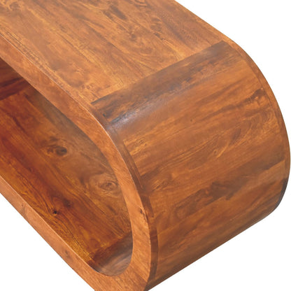 Round tv unit mango wood