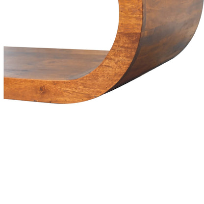 Round tv unit mango wood