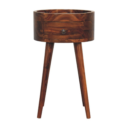 Honey finish mango wood bedside table