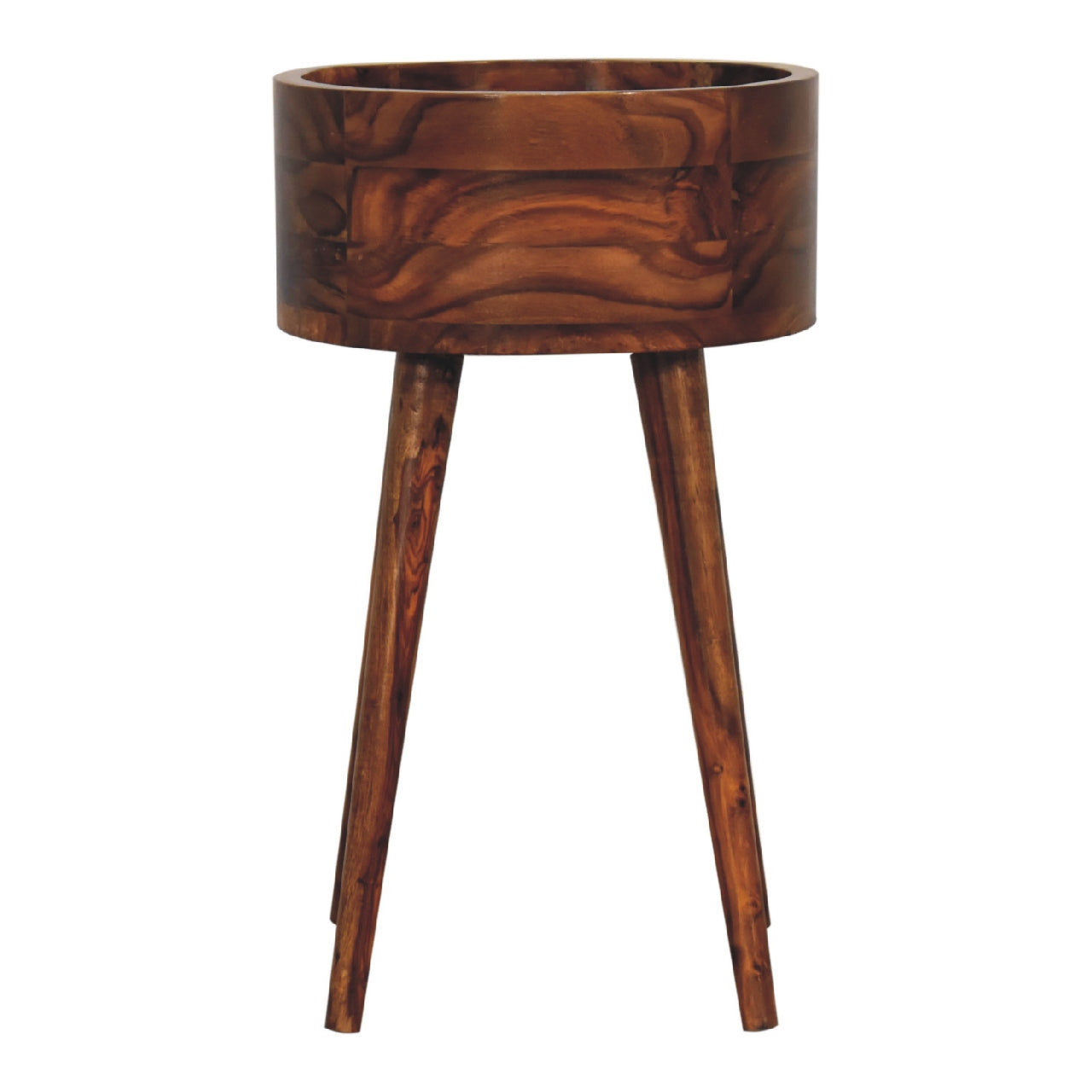 Honey finish mango wood bedside table