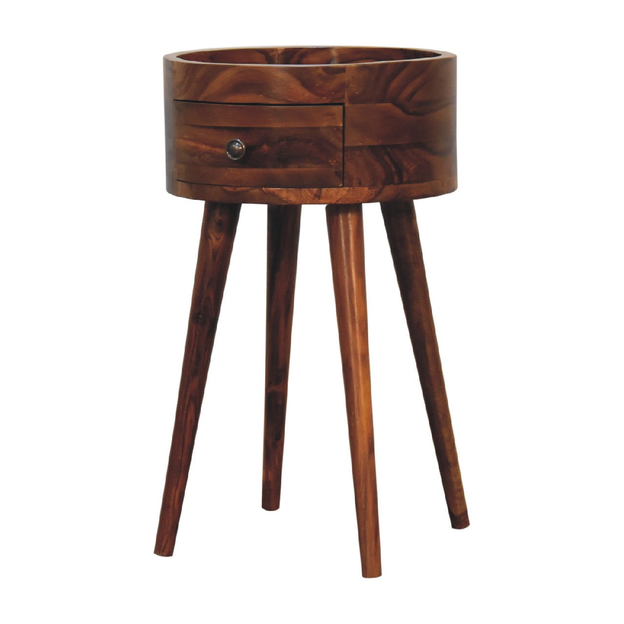 Honey finish mango wood bedside table