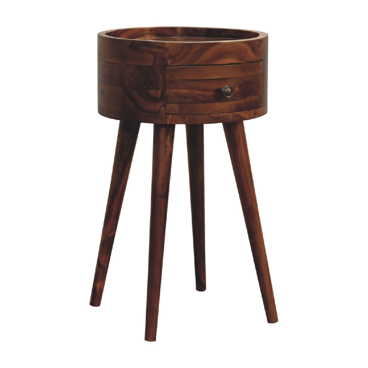 Honey finish mango wood bedside table