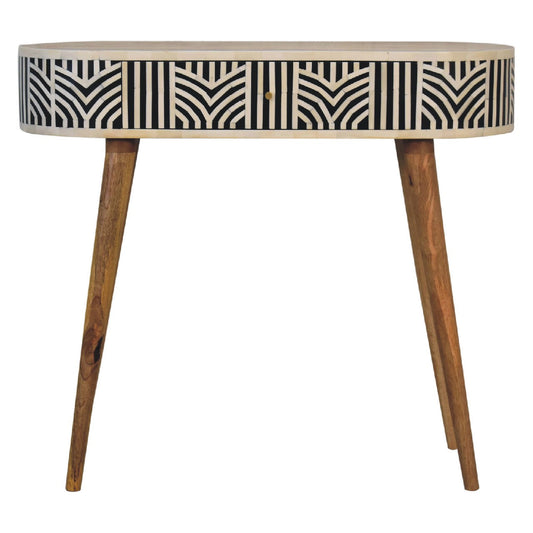 Bone inlay console table mango wood modern