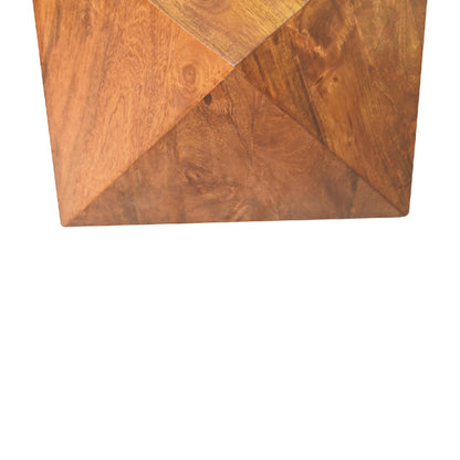 Chestnut Abstract End Table