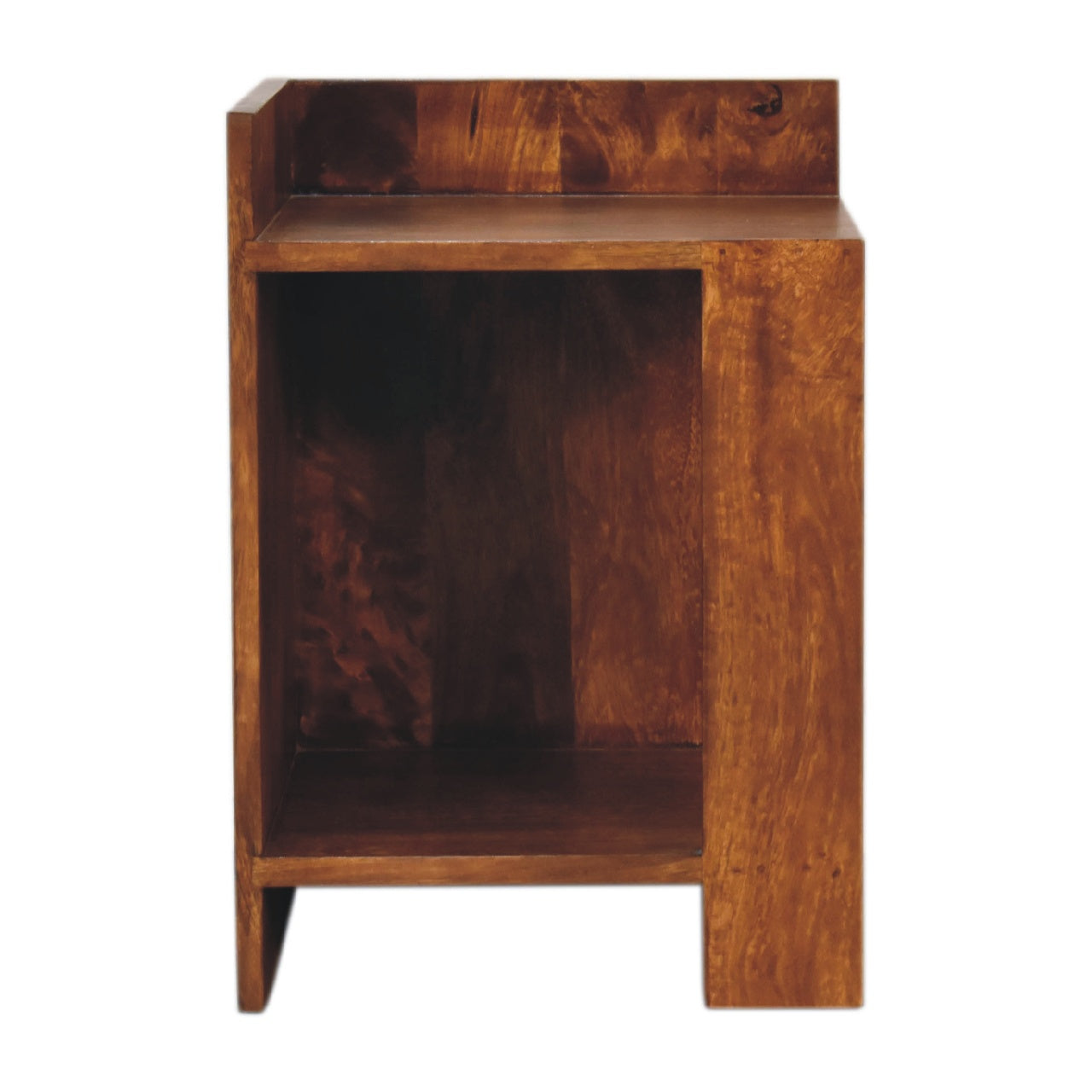 Chestnut finish mango wood bedside table