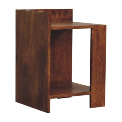 Chestnut finish mango wood bedside table